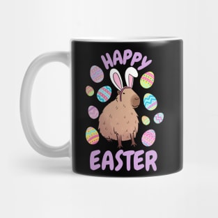 Happy easter cute capybara easter eggs Mug